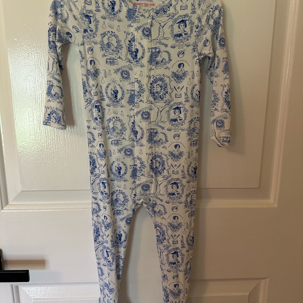 Magnetic Me Blue and White Kids Footie